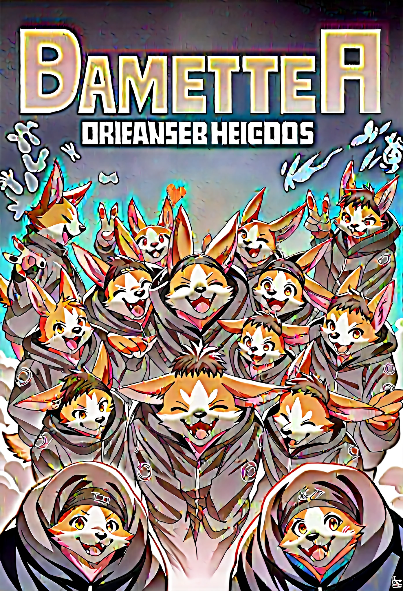 cover_page, highres, top quality, best quality, paid reward available, High-quality illustrations, unparalleled masterpiece, perfect artwork, absurdres, super high resolution, detailed background, Arcana punk, Beautiful World Heritage, 6+boys, 6+girls, Happy, joyful(Photos of solo travelers)(kemono, furry anthro)cinematic lighting, dynamic angle,