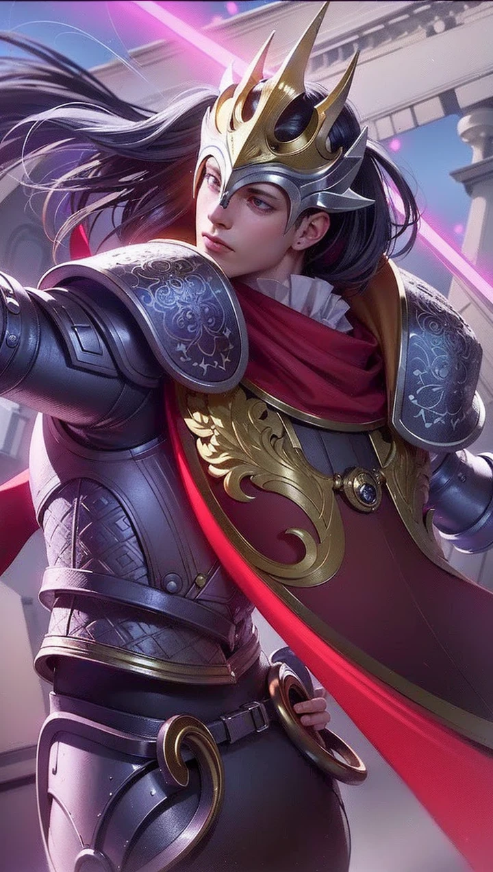 masculine male, masterpiece, ((perfect eyes)) best quality, (semirealism:1.9), beautiful lighting, (extremely detailed CG unity 4k fhd wallpaper), High Detail, Sharp focus, dramatic outdoors, 1 boy ,19 years old, white hair, light purpel eyes, smile.