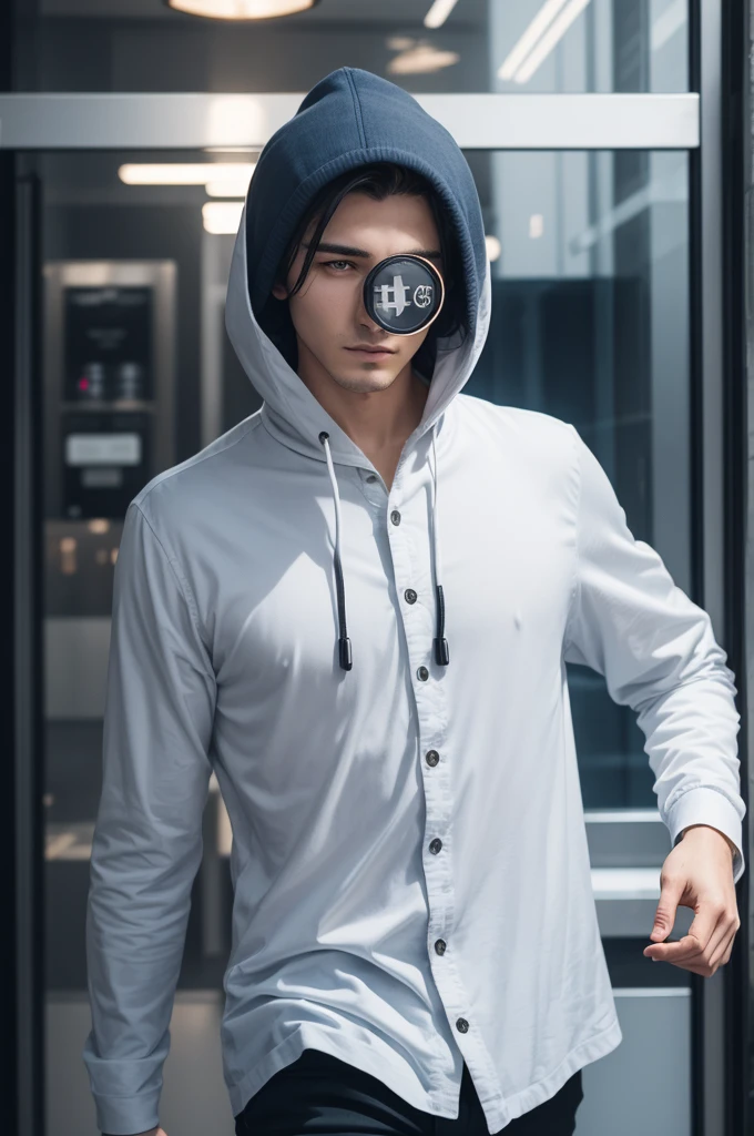 faceless man with crypto coin in hand