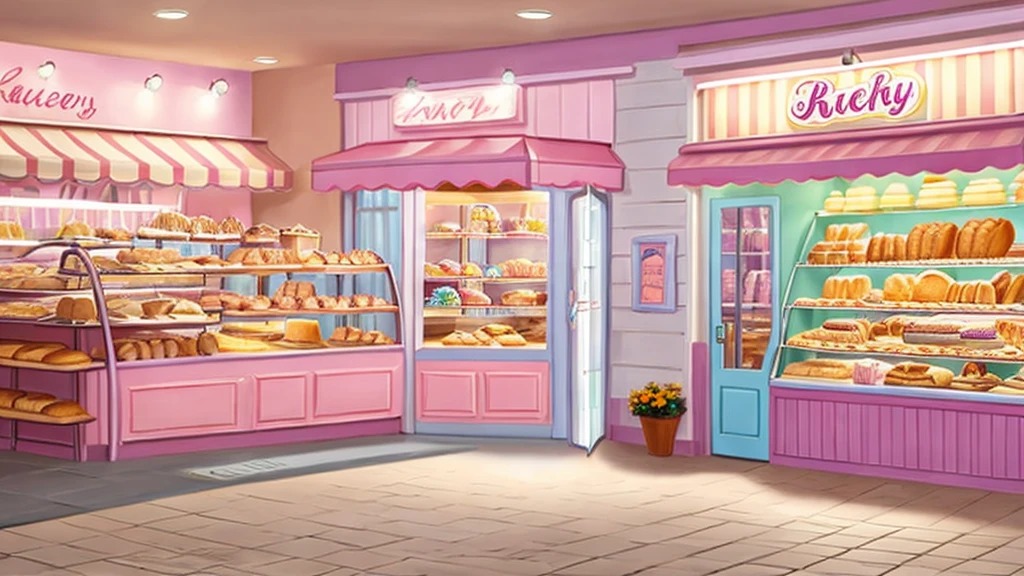 beautiful bakery bright light colors pastel