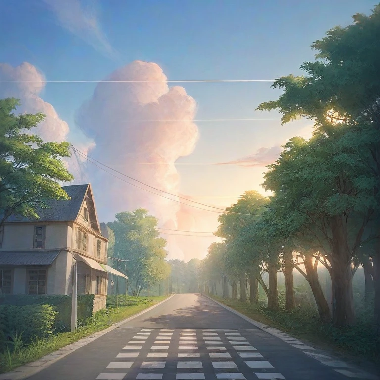 Raw photo,Masterpiece, high quality, best quality, authentic, super detail,
exterior, outdoors, house style modern on the street, glass windows, gate, wooden ceiling,
road,pavement, trees, sky, cloud, (daylight:1.1)