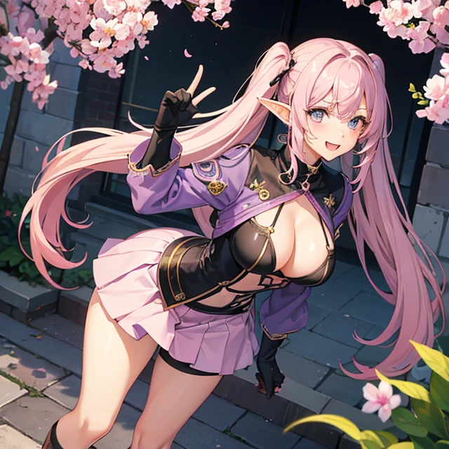 (masterpiece art, high best quality image, very detailed features), solo character, bully's victim
1Beautiful 22 years responsible elf-girl, she is a beauty with cheerful face, light yellow eyes, dark purple hair tied in two pig-tails, two pink flowers in hair, big breasts, beautiful figure, big glutes, happy open smile,
(purple sweater with clevage, medium skirt, pink panty hose, black gloves, black shoes), walking on the street,
Danish Neighbourhood, sunny afternoon