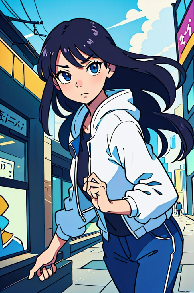 (best-quality:0.8),
(best-quality:0.8), perfect anime illustration, extreme closeup portrait of a pretty woman walking through the city
