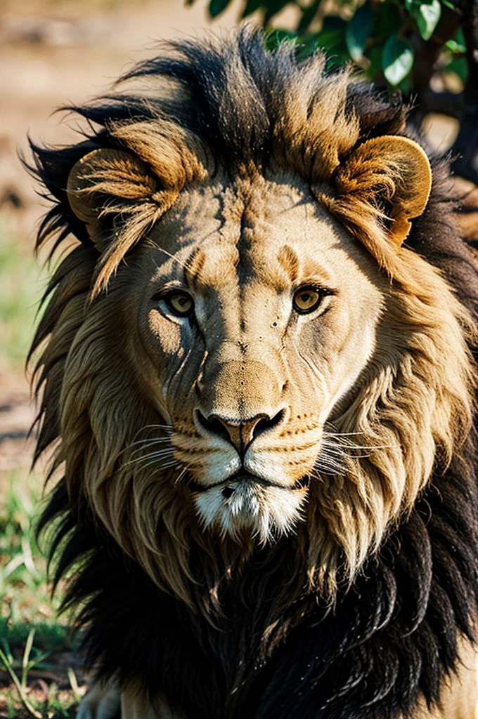 Animated lion potrait