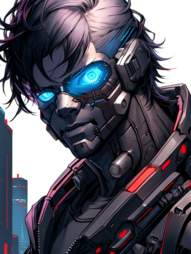 Change background cyberpunk handsome boy, realistic face, 8k, ultra realistic, Not change hair and face