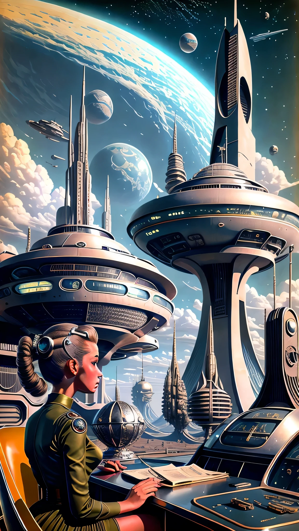 Retro futuristic, retro futurism, Science fiction, 1950s, 1960s, 1970s, aliens,