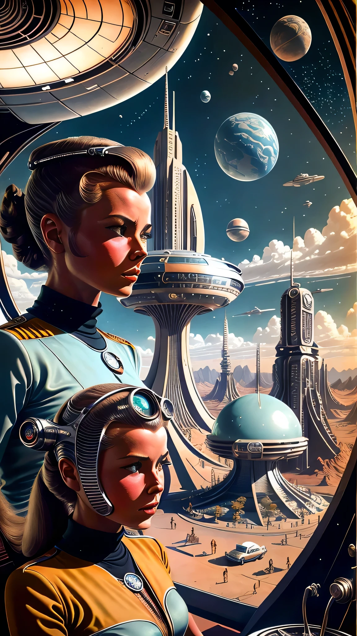 Retro futuristic, retro futurism, Science fiction, 1950s, 1960s, 1970s, aliens,