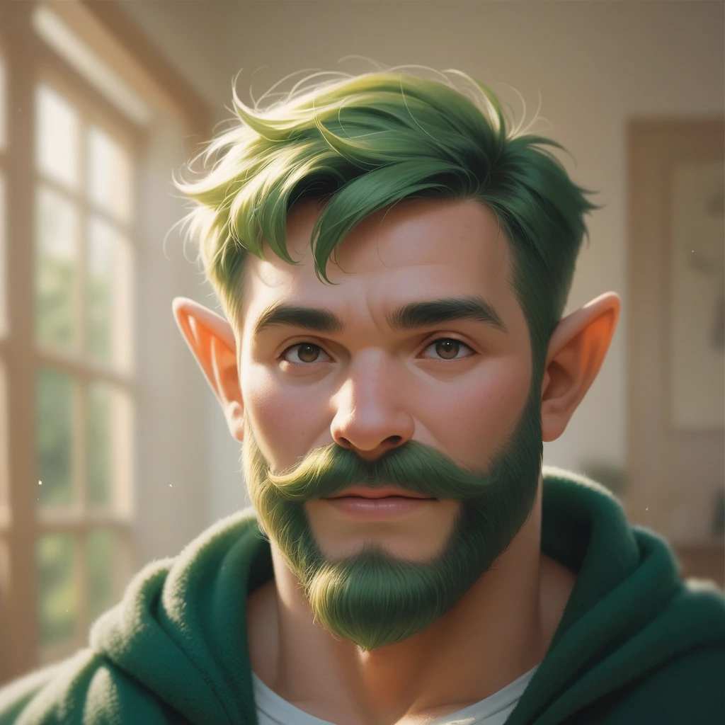 cute sexy tinkerbell with huge beard