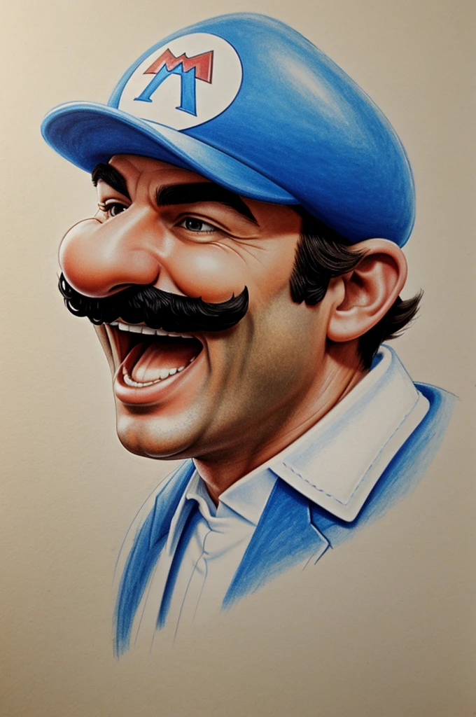 Drawing of Mario Bros dentist holding a tooth