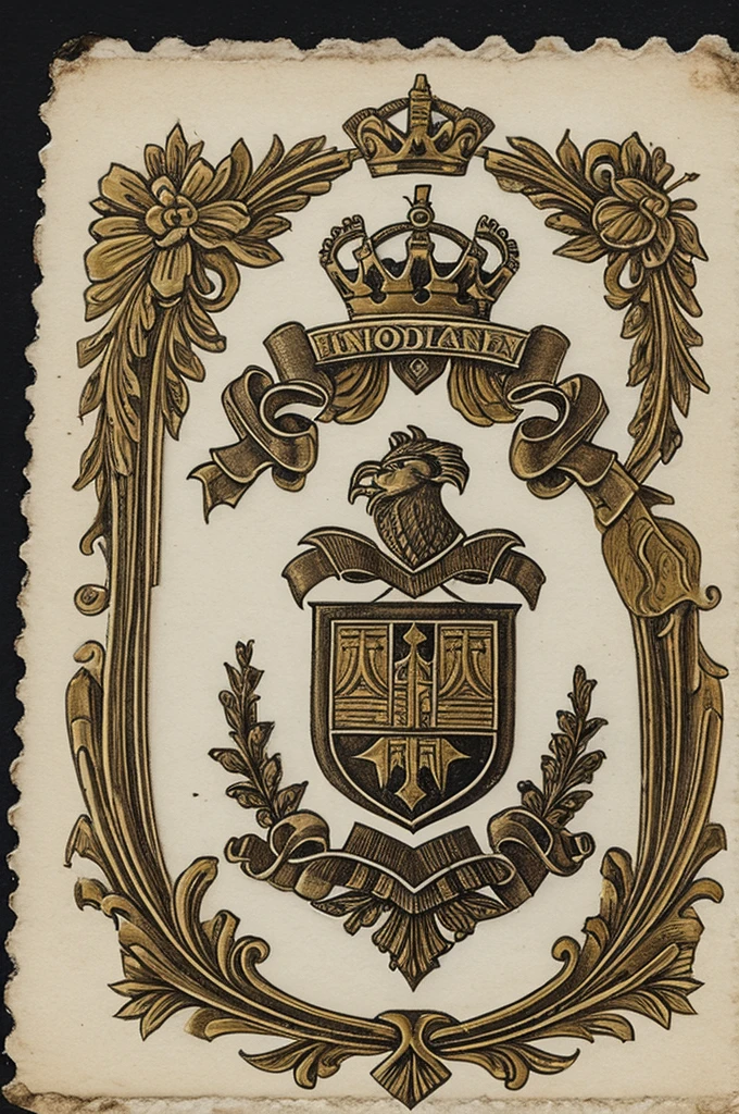 Family crest with an image of a castle made of siopao