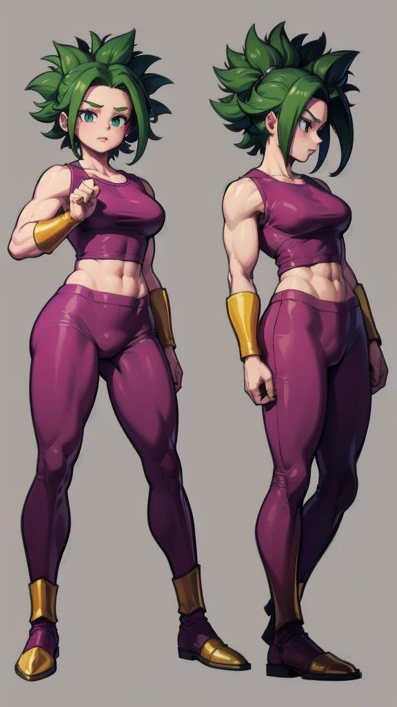 Kefla ,
Solo . Fullbody . Simple background , multiple view , Fitgirl , normal pose