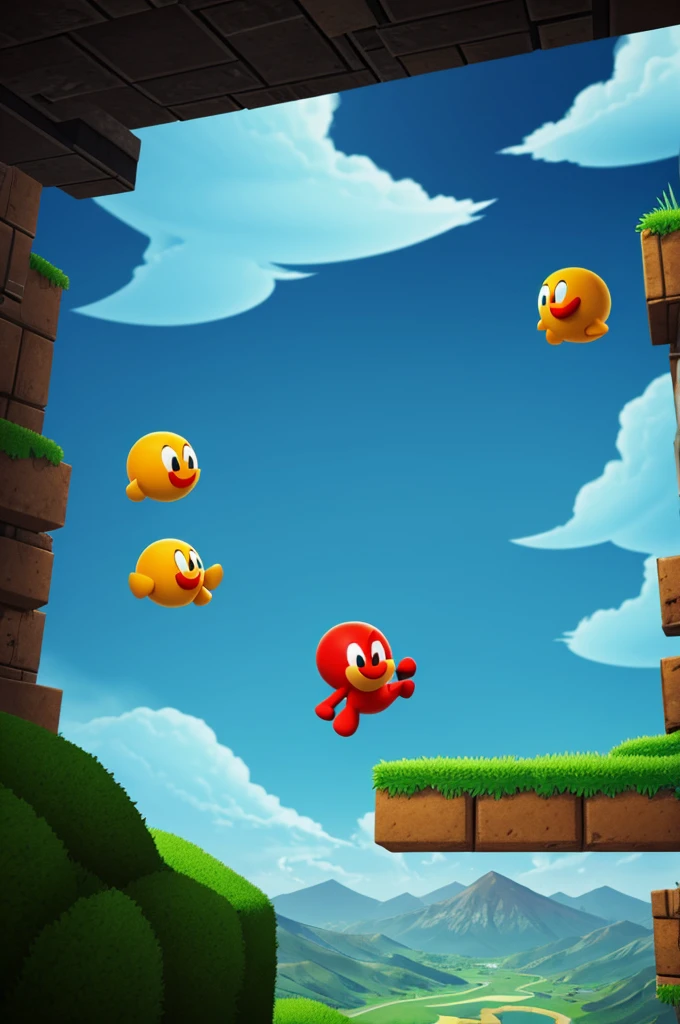 The cover of a game similar to packman with an environmental setting and ghosts