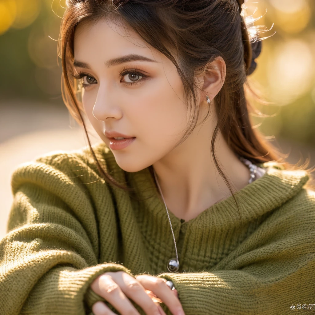 beautiful detailed eyes, beautiful detailed lips, extremely detailed eyes and face, long eyelashes, 1girl, acorn hairstyle, acorn shirt, acorn skirt, acorn slippers, acorn bag, acorn boots, (best quality,4k,8k,highres,masterpiece:1.2),ultra-detailed,(realistic,photorealistic,photo-realistic:1.37),concept art,vivid colors,warm lighting,fantasy,intricate details,cute