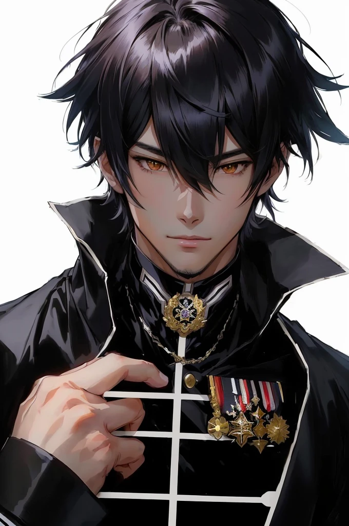 Maximum clarity, Anime - Stylish images of men in uniforms with medals., Inspired by Okumura Masanobu, Shigenori Zoejima illustration, call anime style, Important anime art, Detailed anime character art, male anime characters, Okata Kazuto, Inspired by Yamagata Hiro, Handsome Japanese demon boy, Kazuya Tsurumaki