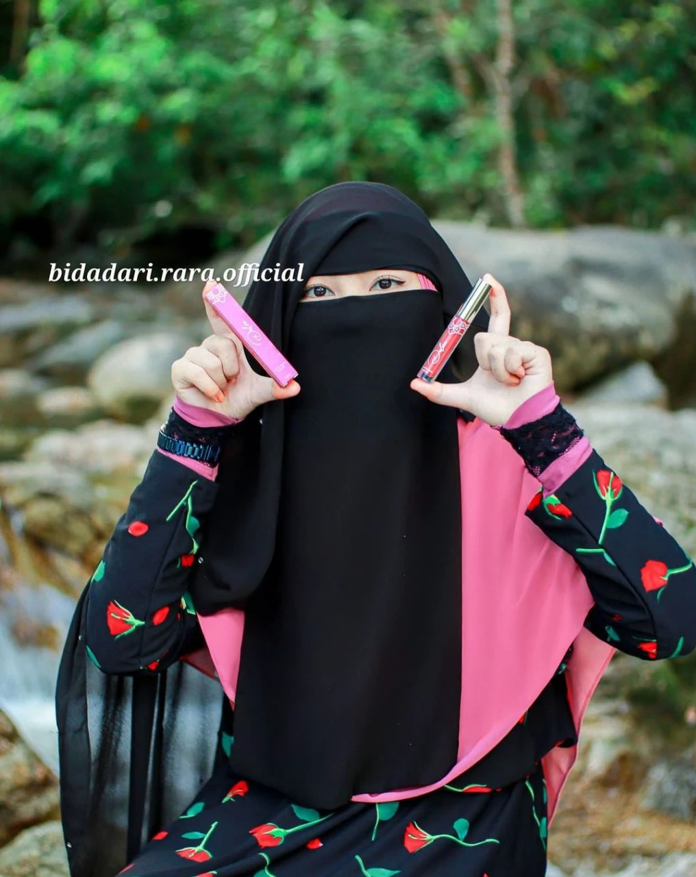 High resolution UHD, Improvement of quality, Soft lighting, Highly detailed, Very detailed on clothes, high quality clothes, Advanced Details, Sharp Focus, High resolution, Big Boobies, Big Breasts, Breasts Covered With Hijab and Dress, Real clothes, Real Lighting, Same clothes, Same dress With Big Breasts, Big Boob Undershirt Covered, A Girl Wearing Niqab