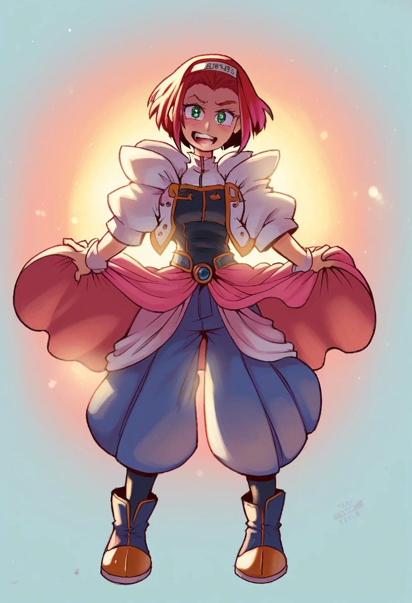 A portrait of Sakura Haruno. Sakura Haruno is dressed in richly detailed black and red cloud Akatsuki dress, a gold ring hangs from one of Sakura Haruno's ears. Sakura Haruno has a mischievous and proud air. Background of Konoha. Cinematic Lighting, Volumetric Lighting, Epic Composition, Photorealism, Bokeh Blur, Very High Detail, Sony Alpha α7, ISO1900, Character Design, Unreal Engine, Octane Render, HDR, Subsurface scattering, Ultra Realistic. Full Body View.