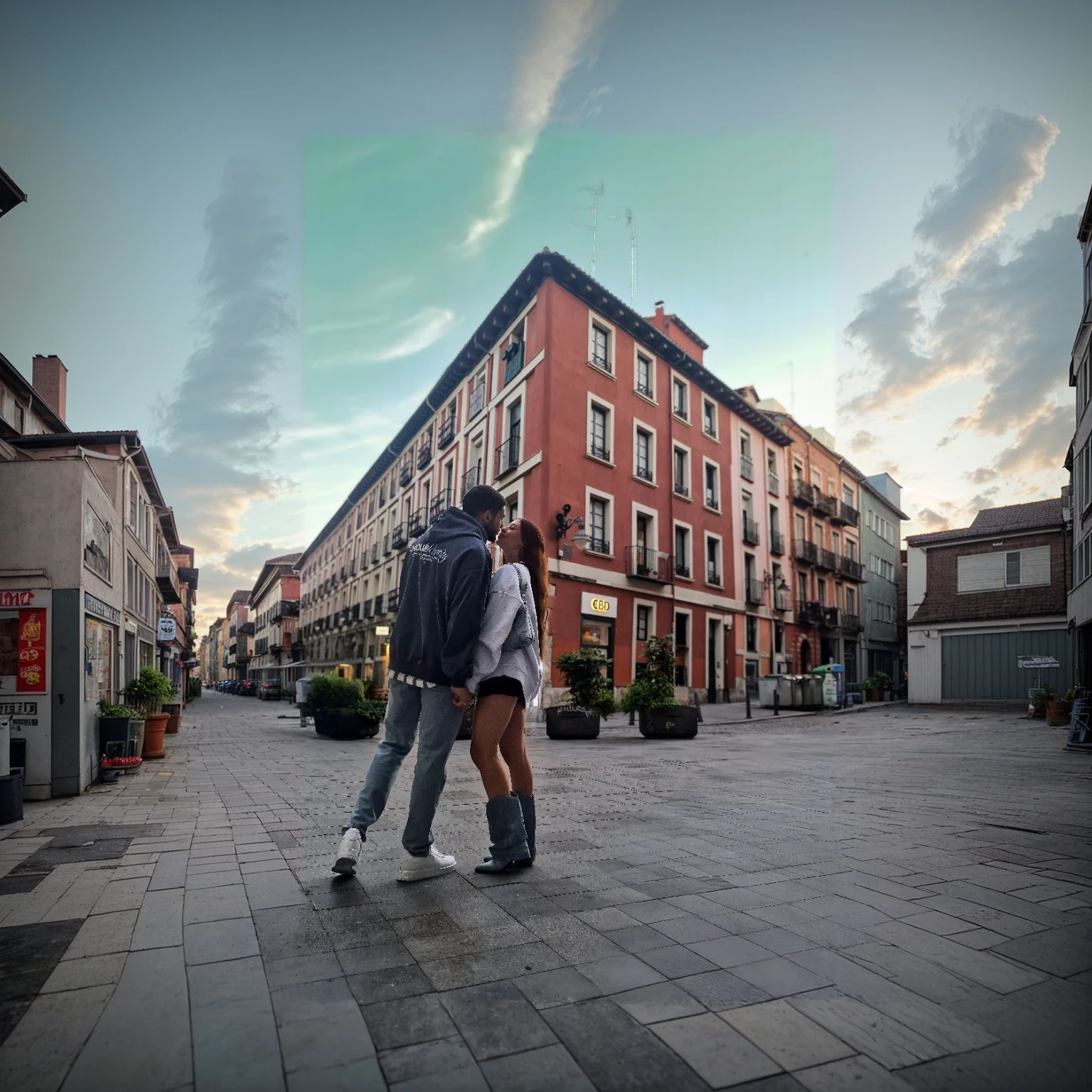 Realistic landscape, Buildings, urban, modern