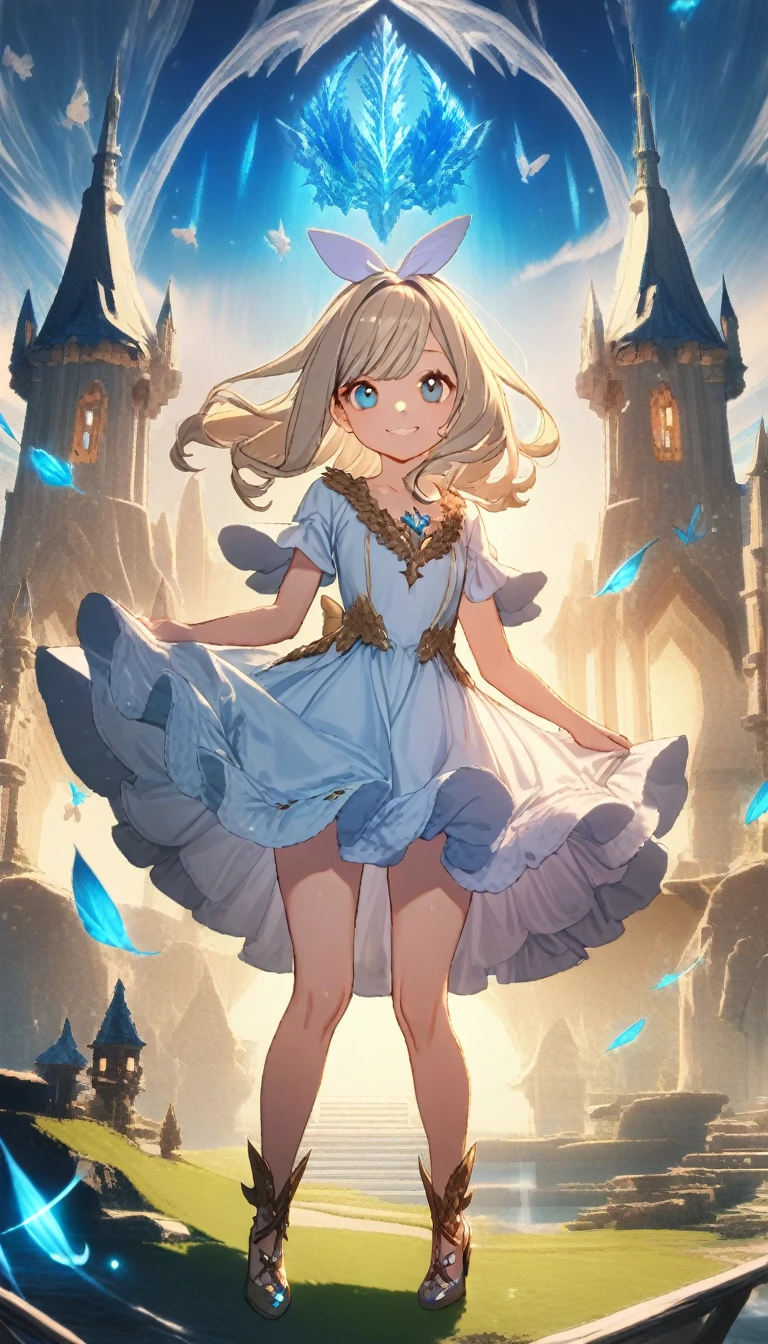 (((32k))), (16k), (8k), (4k), (((32k fantasy background))), (((Pretty girl))), (((cute girl))), (beautiful quality eyes), ((cute smile)), (((dress))), (((fantasy))), 