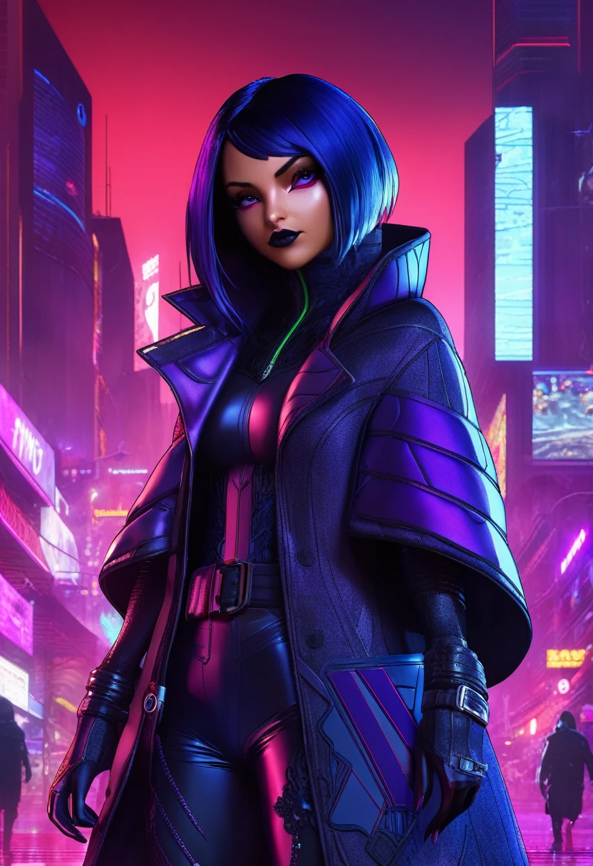 Raven from teen titans in cyberpunk style, mysterious, 4k, hyper detailed, wallpaper