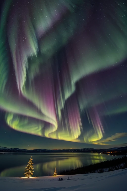 northern lights without mountain