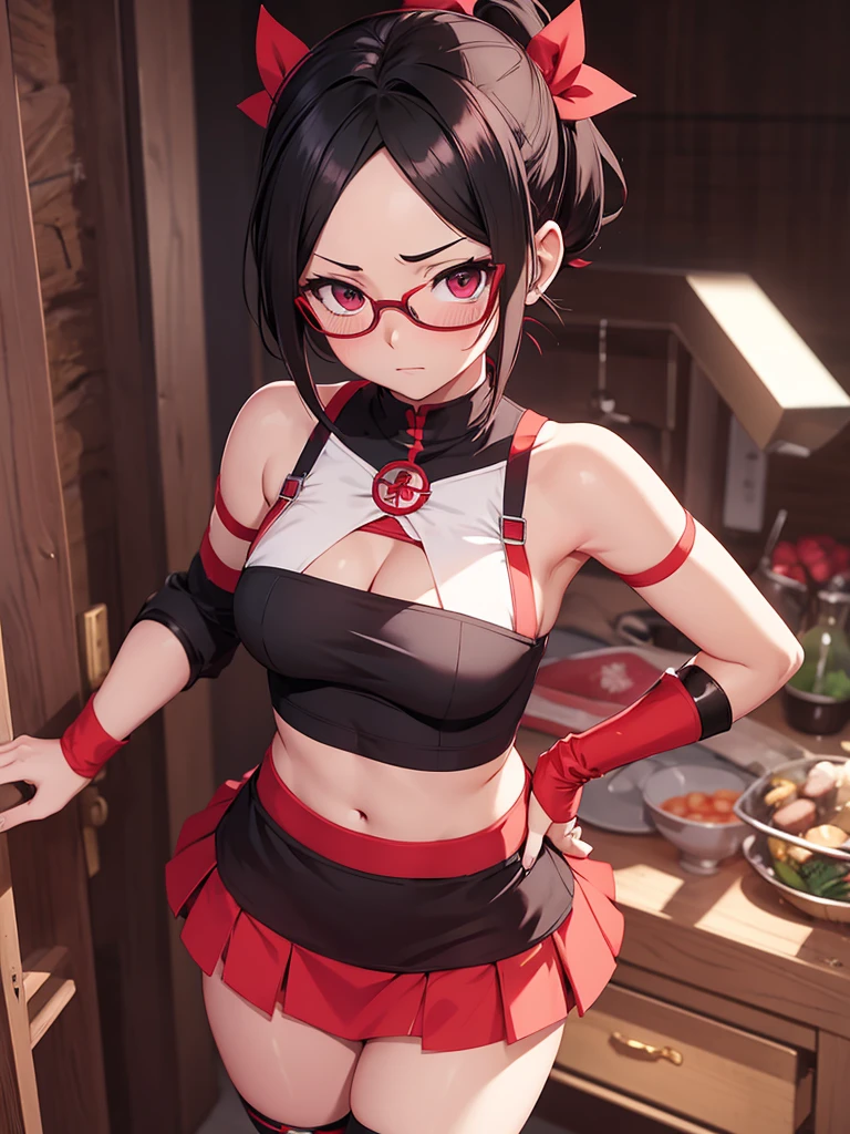 Sarada Uchiha Bra Mini Skirt Blushes