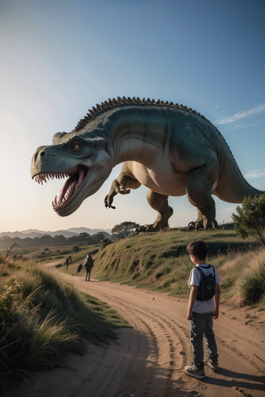 several dinosaurs and a boy named joao paulo