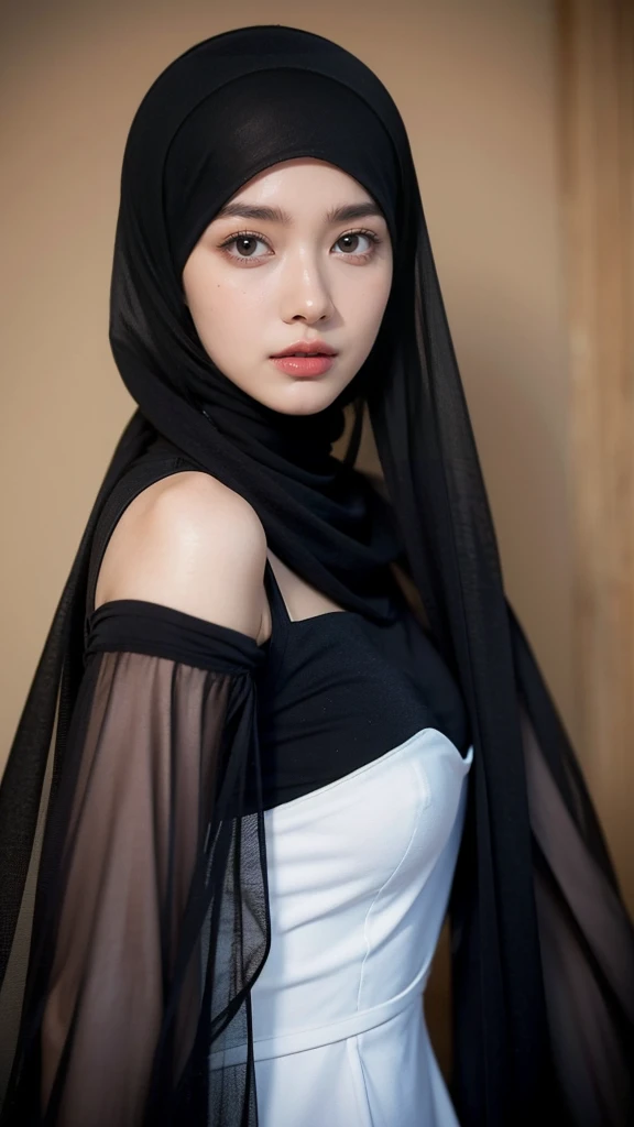 Best quality, masterpiece, (photorealistic:1.4), raw photo, (flawless skin texture:1.3),hijab girl, wear hijab, beautiful detailed eyes and face,masterpiece, best quality,close-up,