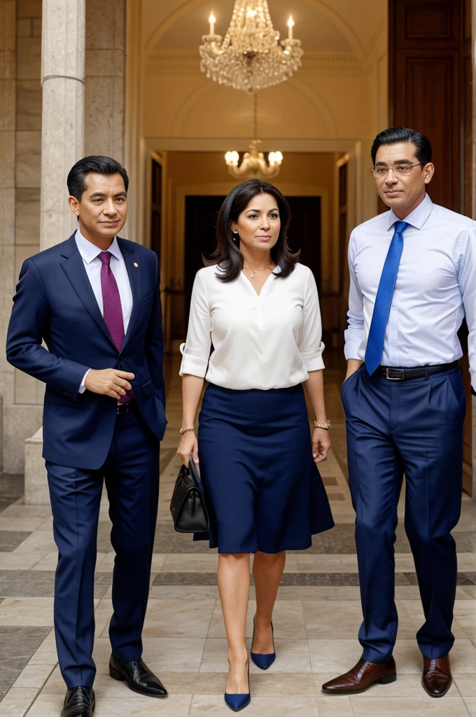 A political lady and two man