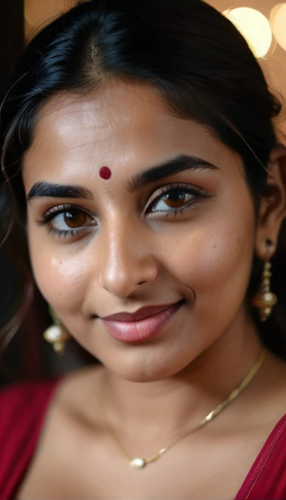 Night, RAW Photography, (((Very Beautiful Portrait))), (Very Beautiful Portrait))), Indian fatty woman , Sexy 35Year Old Girl, (saggy breast )), [Brown Eyes],Gentle Smile Staring at the Camera(cleavage), ((Masterpiece, Best Quality, Ultra Detail, Cinematic Lights, Intricate Detail, High Definition, 8k, Very Detailed)), Detail Background, 8k UHD, DSLR, soft lighting, high quality, film grain, fujifilm XT3, shallow depth of field, natural light, perfect face, ((full body)), 