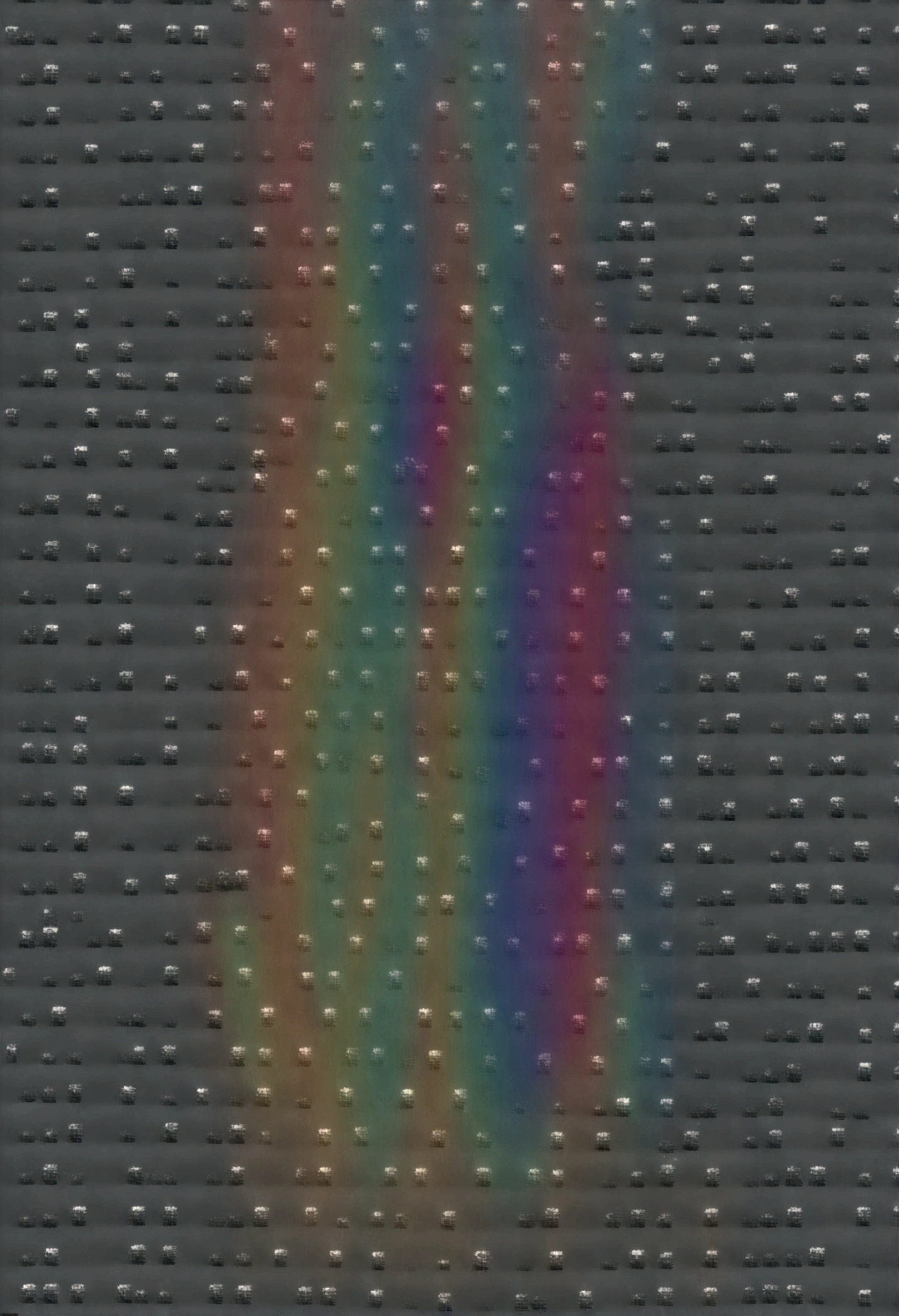 (masterpiece, 32k, 8K, Characters approach the audience) Miss, 26 years old, Naturally beautiful face, #11: Long Blonde Hair with Pink Streaks, Tight clothing, Different colored eyes, One blue eye,Another gray eye,Extra large breasts