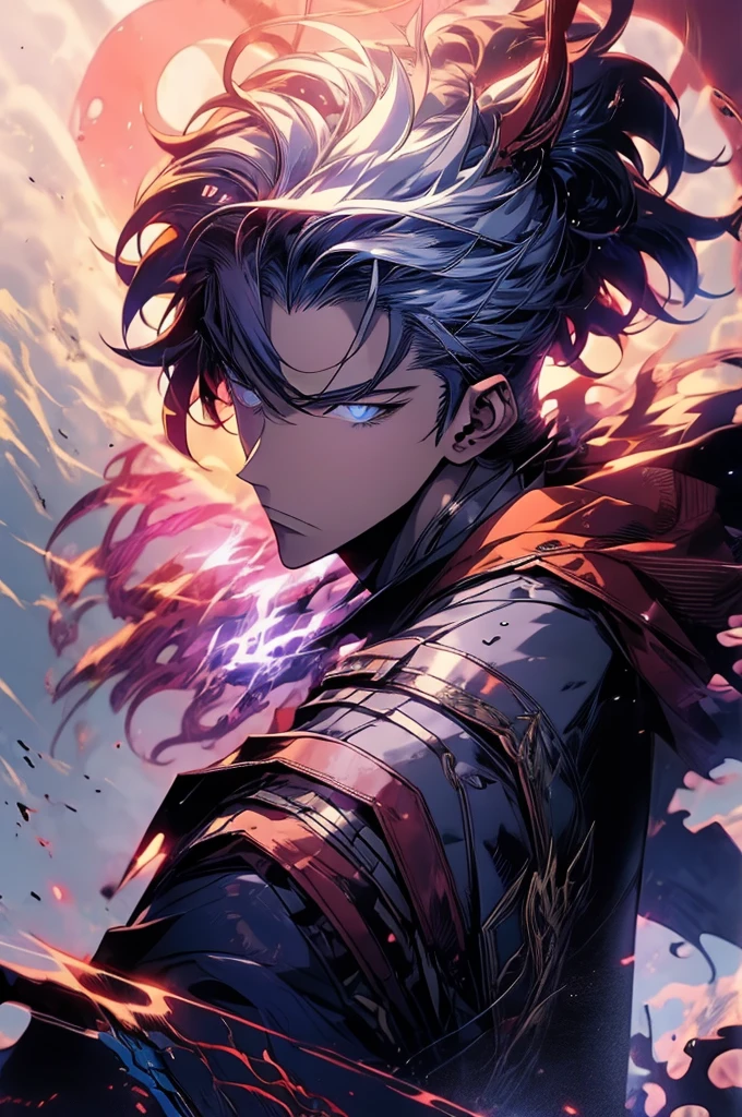 anime - style image of a man with a gun in his hand, badass anime 8 k, tall anime guy with blue eyes, handsome guy in demon slayer art, inspired by Okumura Masanobu, trigger anime artstyle, official anime still, key anime art, male anime character, young anime man, official art, epic anime style, handsome anime pose, Jin woo