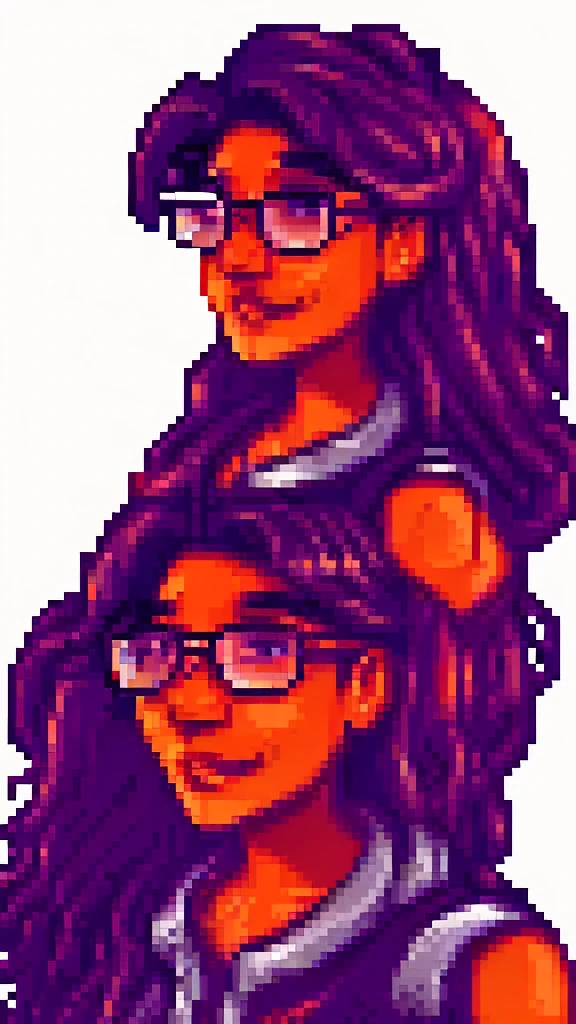 1 Brown skin girl with (black straight long hair) with (silver and round glasses) is smiling, arte lofistyle, fanart oficial, arte lofi, Rhads e Lois Van Baarle, retrato de lofi, jazz e rossdraws, lazy |, fanart de alta qualidade, ((no background))