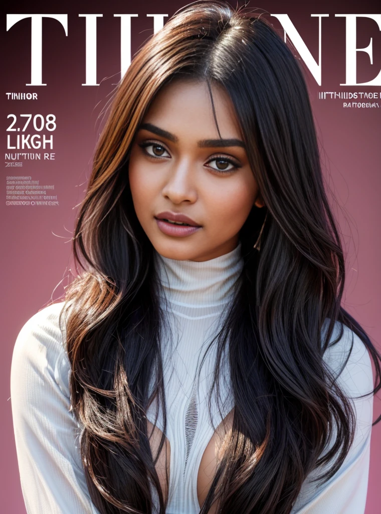  (Beautiful light skin indian girl, KIKI Layne, Kylie Jenner, maitreyi ramakrishnan, Jessica Alba, 18 years), big round breasts, slim waist, big hips, beautiful soft thighs, beautiful legs, Wearing tight white and black cotton-Lycra-fabric long sleeve mini dress,  Instagram Vibes, Allegiant Movie Graphics, modern minimalist semi-future, vibrant, vivid, perfect lighting, HDR, 8k, ((intricate detailed:1.4)), ((hyper realistic)), Extremely Realistic, Realism, Raw photo, Photography, Photorealism, Photoshoot,