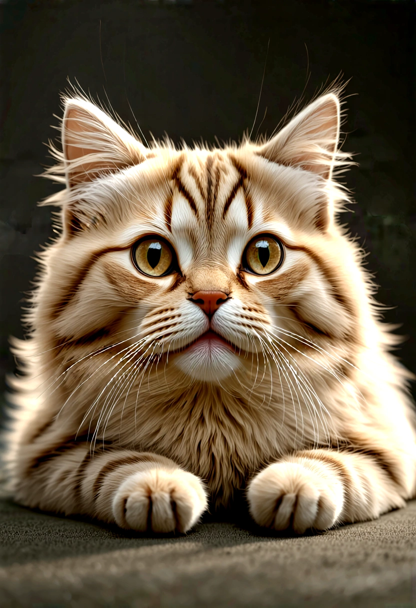 a cat, cute cat, adorable cat, fluffy cat, feline, cat portrait, cat face, cat eyes, cat nose, cat mouth, cat whiskers, cat paws, cat fur, cat sitting, cat lying down, cat playing, cat looking at camera, detailed fur, detailed eyes, detailed  features, high quality, 8k, photorealistic, sharp focus, vibrant colors, natural lighting, studio lighting, professional photography