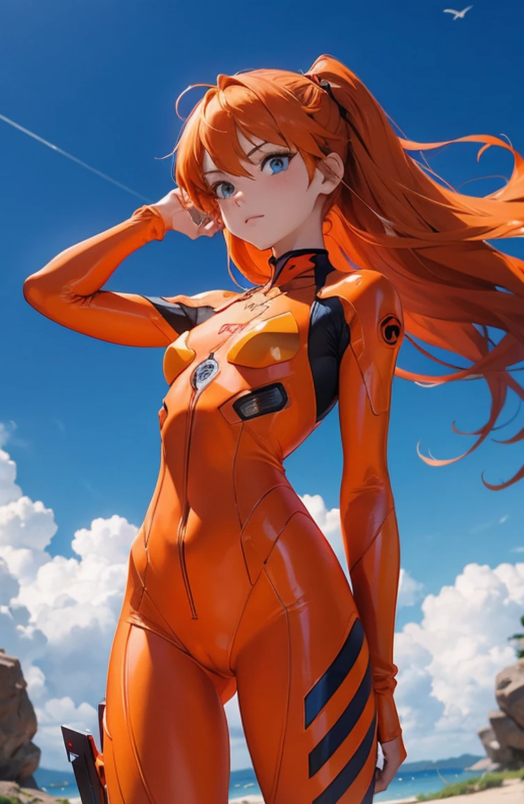 (masterpiece), best quality, expressive eyes, perfect face, Asuka Langley from Evangelion. fantasy, Similar character from anime. offering her pussy, small breast, , perfect camel toe, perfect pussy, focos on pussy, micro panties, exhibitionism, masturbating, dynamic pose, asklng1,1girl,long hair,blue eyes,orange hair,whiteplugsuitstyle, asklng1,1girl,long hair,blue eyes,orange hair,test plugsuite, asklng1,1girl,long hair,blue eyes,orange hair,red plugsuit, asklng1,1girl,long hair,blue eyes, orange hair, workshop Eva scenery