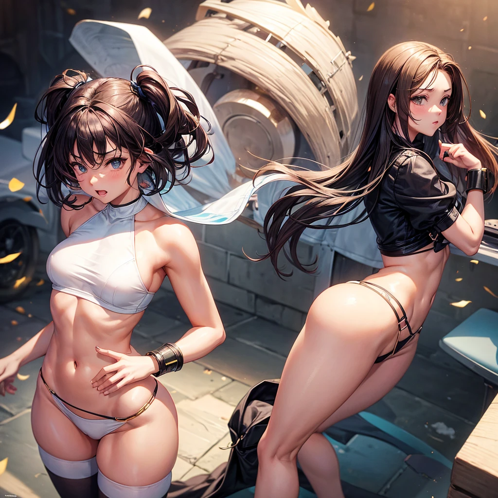 ???? a girl (18 years),with a tight neckline,a very short top,dinners,Wide ????,gluteus,thin waist