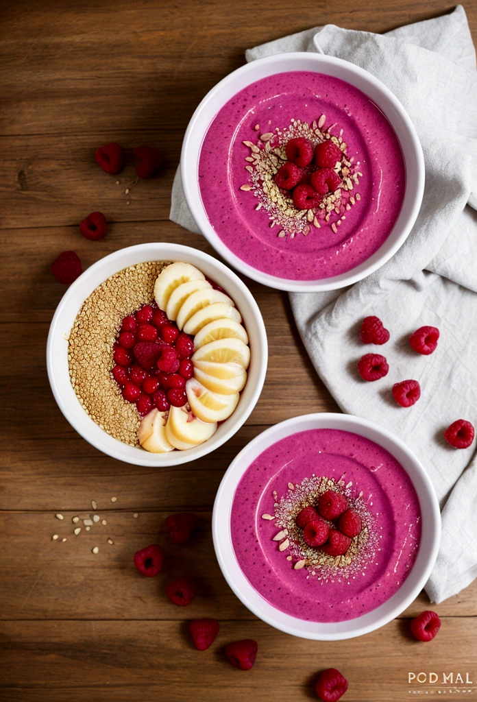 Raspberry Protein Smoothie Bowl
