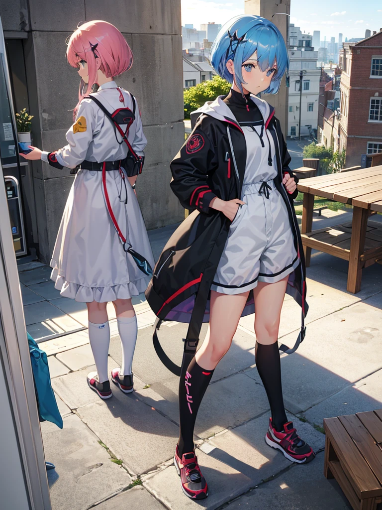 Rem prepares to go out to exercise in the square