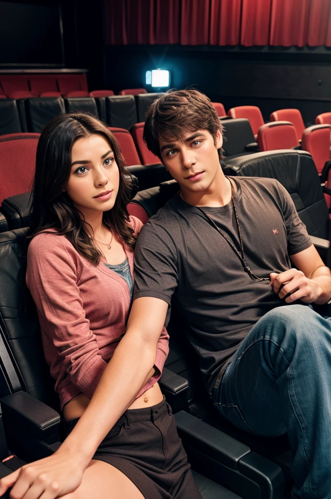 Watching movie with boyfriend in theatre