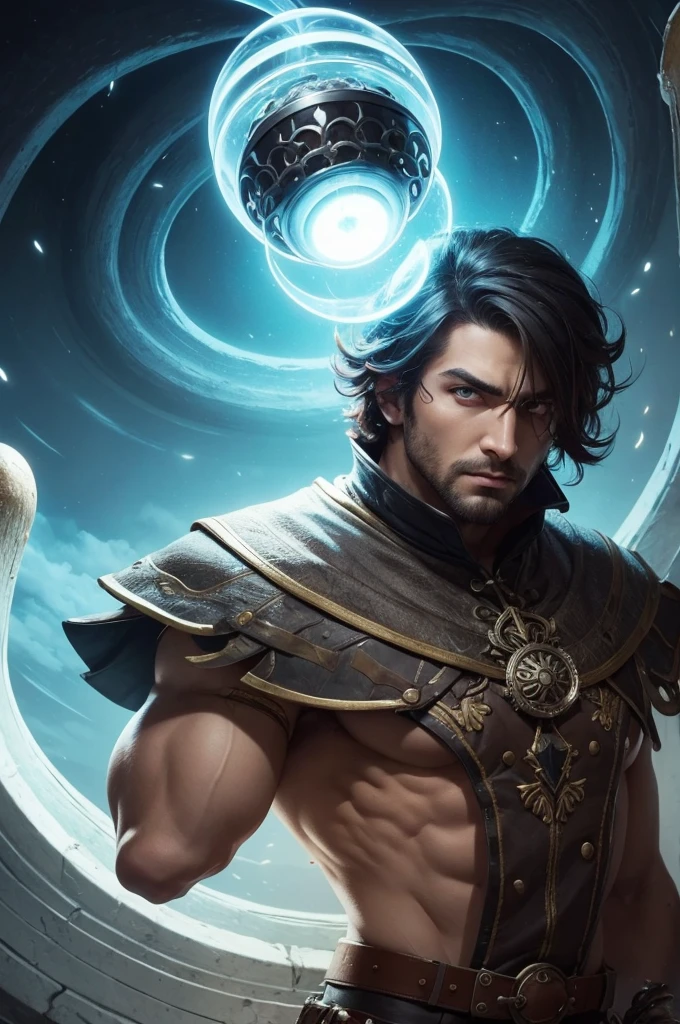 Create a men hero that control minds, his eyes are spiral and he has a murshroom on the top of his head
