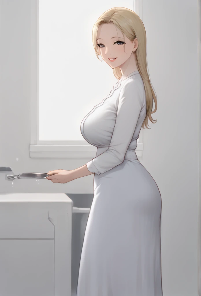 detailed illustration (side view),dynamic angle,ultra-detailed, illustration, pose for the camera, smiling at viewer, clean line art, shading, anime, 2020’s anime style, detailed eyes, detailed face, beautiful face,

Anime, 2d anime, cartoon anime, detailed illustration, dynamic angle, ultra-detailed, illustration, full body shot, 1girl,  1950’s stay at home wife, button up blouse and long skirt, anime half closed eyes. A knowing smile, standing in kitchen, domestic goddess, blonde white American woman, well endowed, wholesome yet sexy, motherly, nurturing, MILF