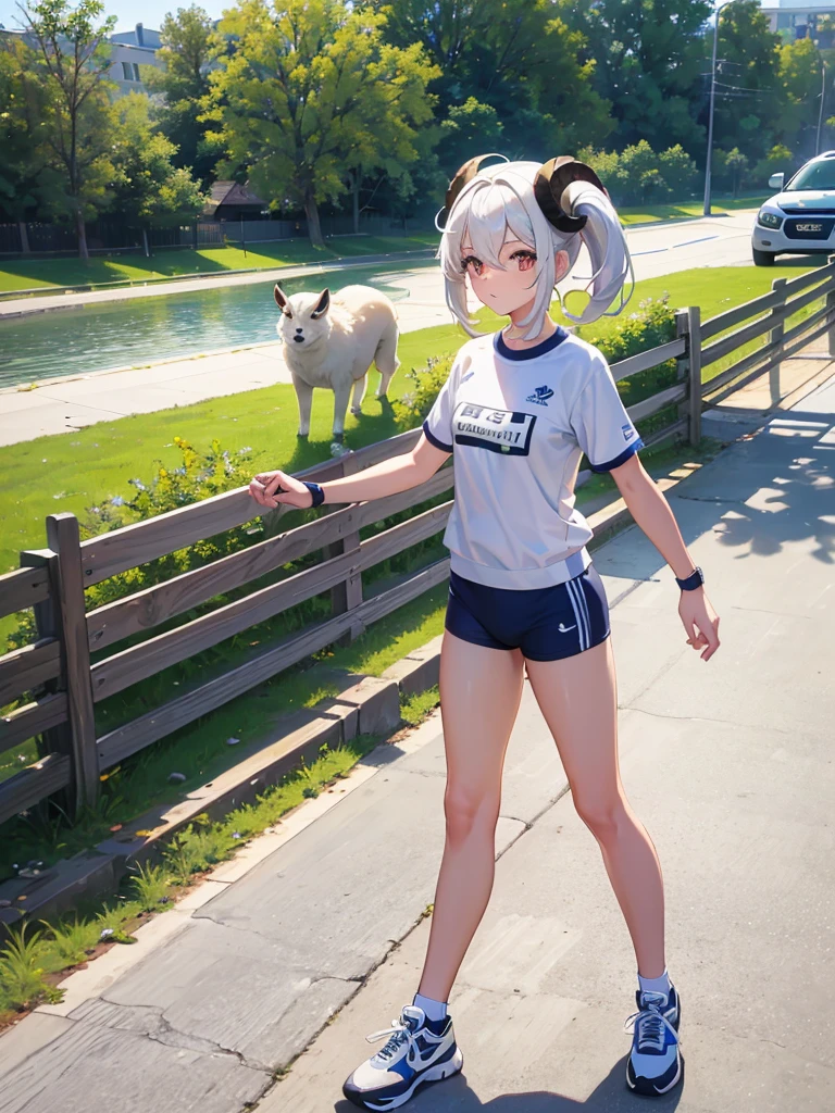 Ram ready to go for a run in the park 
