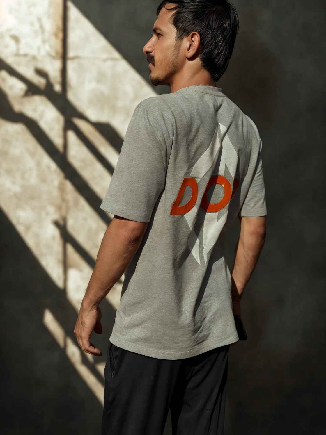 Generate a ultra fine realistic mockup of a Stanley Stella STTU755 t-shirt worn by a male model with baseball cap. no prints on clothing. The model should be standing in a casual pose, with the t-shirt clearly visible from the front. The t-shirt should be plain black. The background should be simple and clear golfcourse. Ensure the lighting is perfect for an online shop, highlighting the t-shirt's details and fabric quality. The overall image should be clean and professional, focusing on the t-shirt.