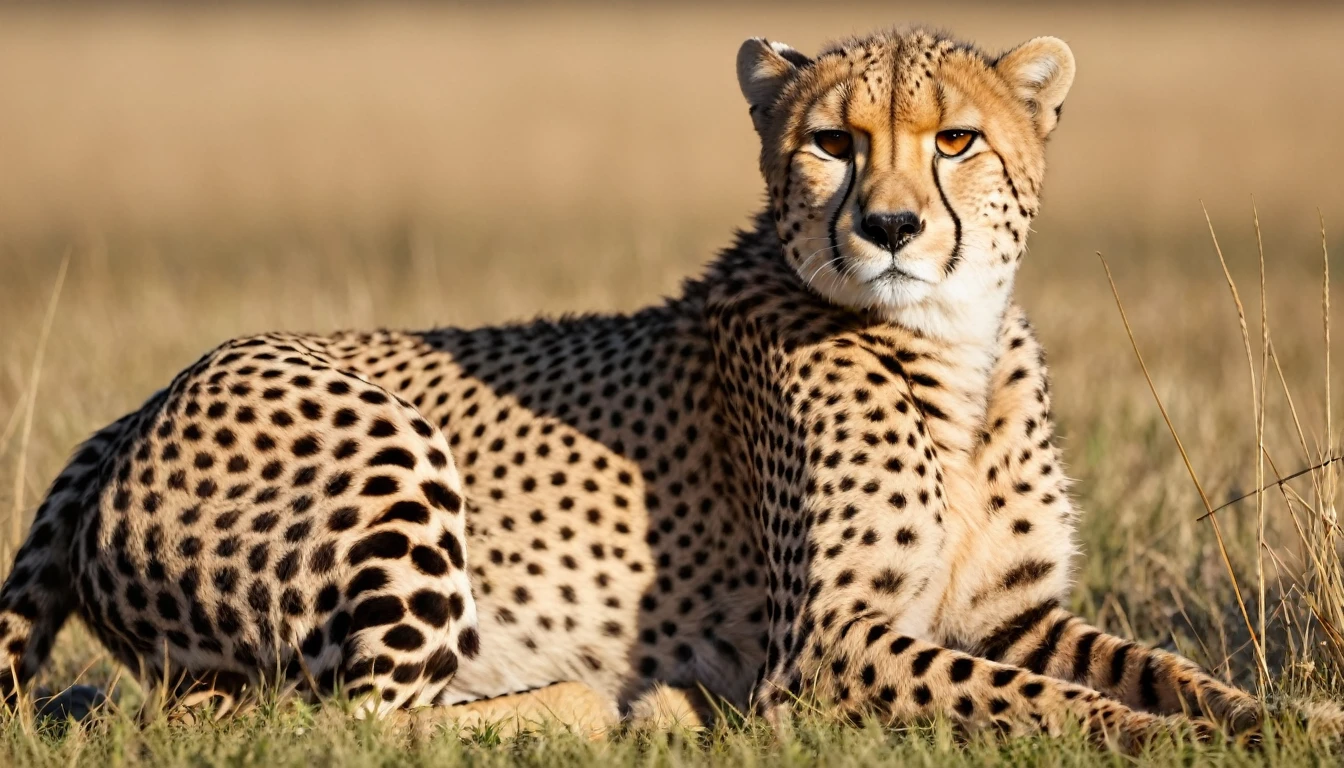 ((Top Quality)), ((Masterpiece)), (Details), A cheetah in savanna