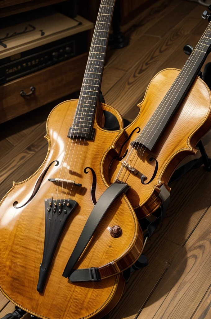 Make a sign saying GARGEM SONORA LUTHIERIA in wood , guitar instruments, violin tools