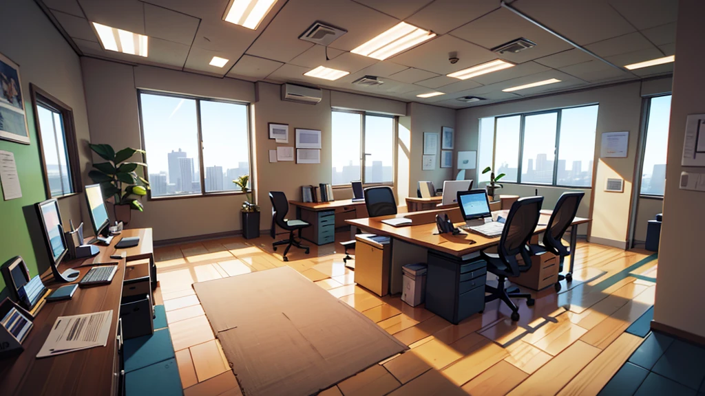 there is an empty office, company
