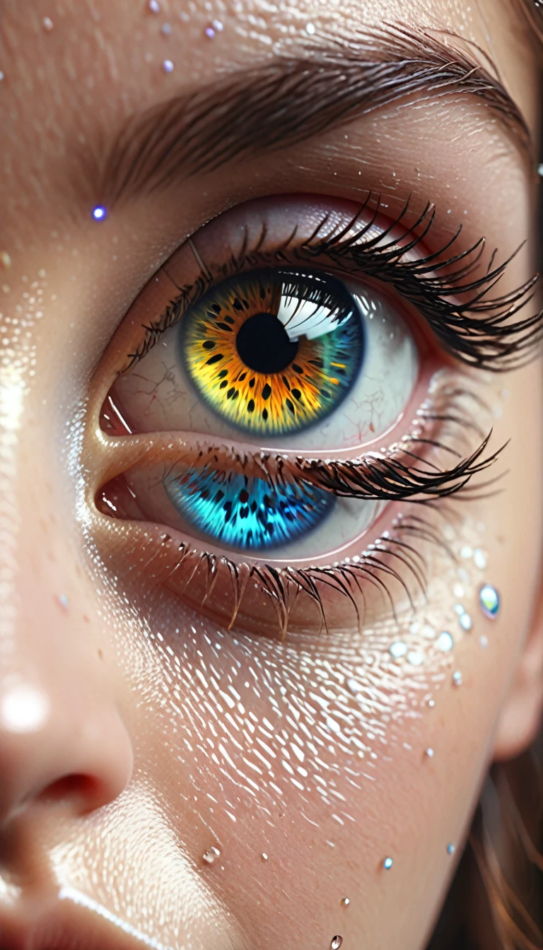 Dreamlike sequence with blurred and morphing visuals, showing the person's memory changing, photorealistic render, ultra realistic 3d illustration, amazing photorealistic graphics, hyperrealism. fantasy 4k, intricate eye detail focus, beautiful photorealistic imagery, hyper realistic 3 d render, hyper realistic render, hyper realistic detailed render, hyperrealistic vfx render, hyper - realistic render