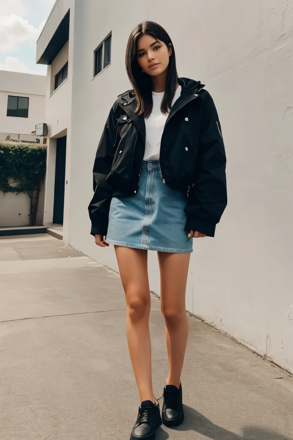 A girl standing