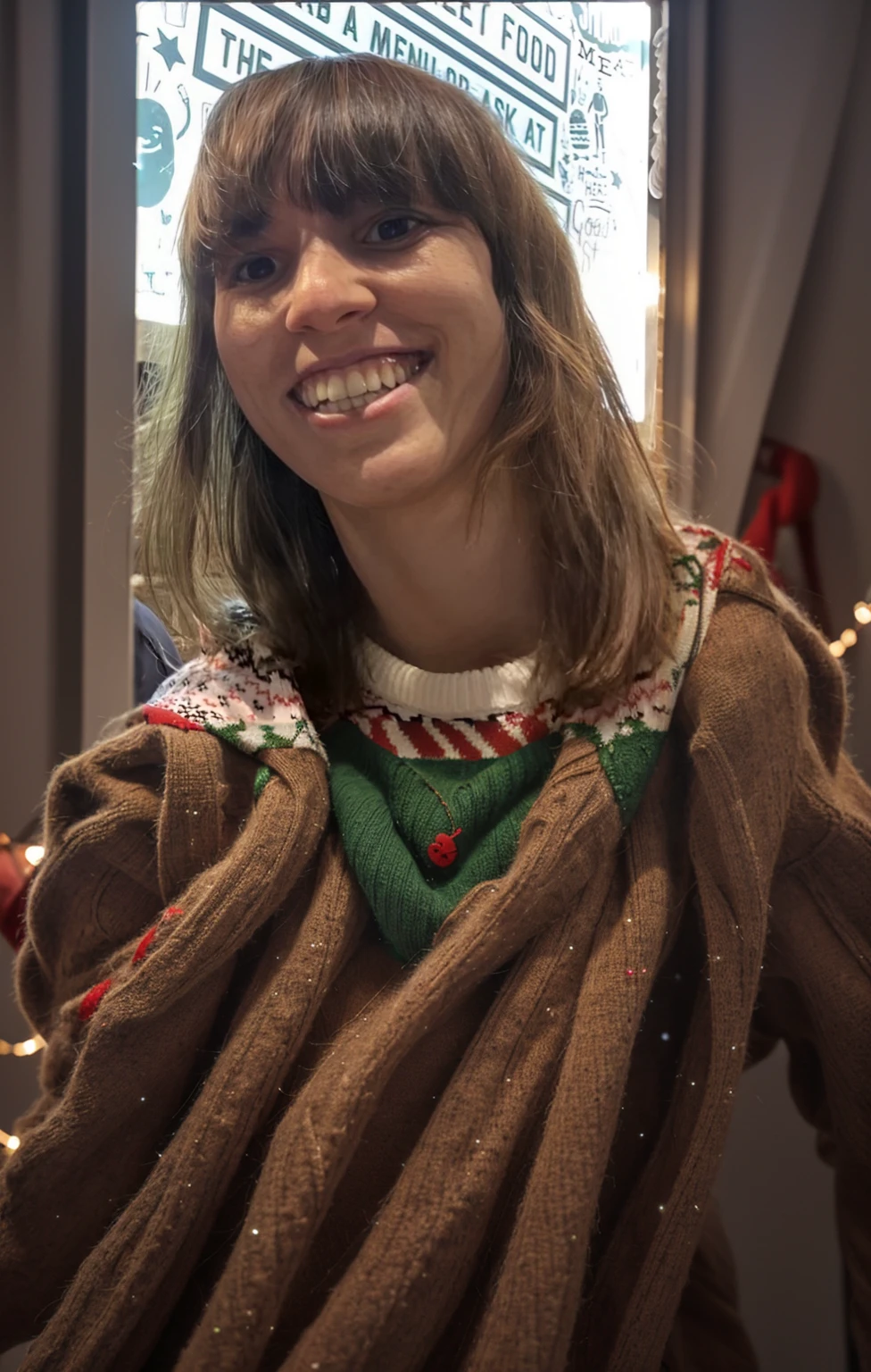 Christmas jumper, christmas lights, fit