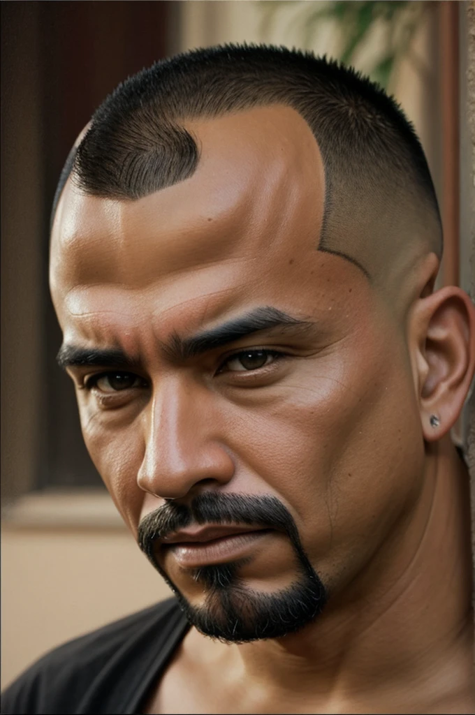 Realistic hairless chicano cholo impressionist artwork